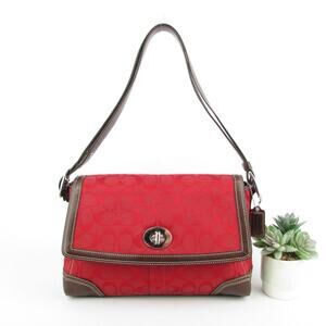 Authentic Coach Y2K Vintage Red Signature Bag
